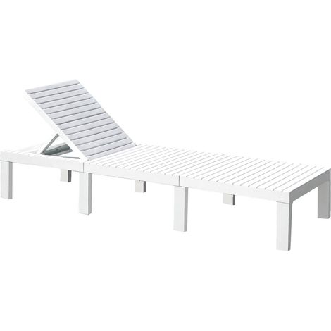Lettino prendisole Ababahi, Sdraio da giardino regolabile, Lettino da esterno, 100 % Made in Italy, 195x65h78 cm, Bianco