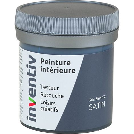 Testeur Peinture Intérieure Satin Gris Zinc 2 - INVENTIV - 0,08L
