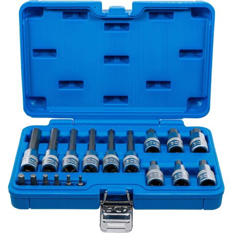 BGS set inserti, attacco quadro interno 6,3 mm (1/4") / 12,5 mm (1/2") esagono interno 18 pz. - 5171 (1/4)