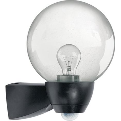 AL Monza/Garda Sensorleuchte 77W HV-Halogenlampe schwarz matt Glas klar Lampe (1/5)