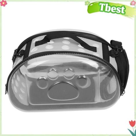 Tbest Transporteur pour animaux de compagnie Sac de Transport Pliable Extérieur Animaux de Compagnie animalerie cage Gris M (1/5)