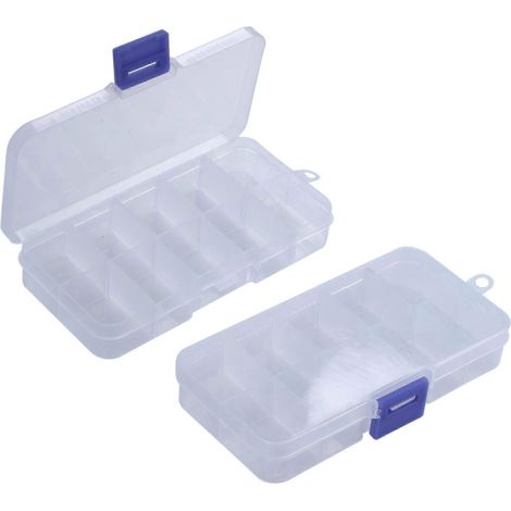 Boîte de rangement portable pour composants électroniques, 2 résistances en plastique à 10 emplacements -- (1/5)