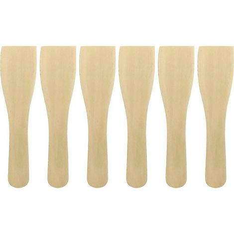 Lot de 6 spatules en bois antiadhésives, petites pelles à cuisiner, ustensiles de cuisine-21.00X5.00X0.30CM