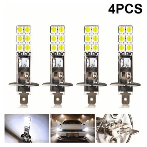 4 Stück LED H1 LED 12 V 6000 K weiß 55 W LED-Auto-Nebelscheinwerfer, Fahrlicht, LED-Scheinwerferlampe, praktisch DEUTSCHLAND – INHHUB (1/5)
