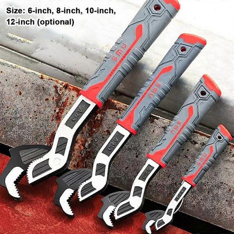 Clé multifonction auto-ajustable en acier au chrome-vanadium 40CR, ensemble d'outils universels à ouverture rapide pour tuyaux (1/5)