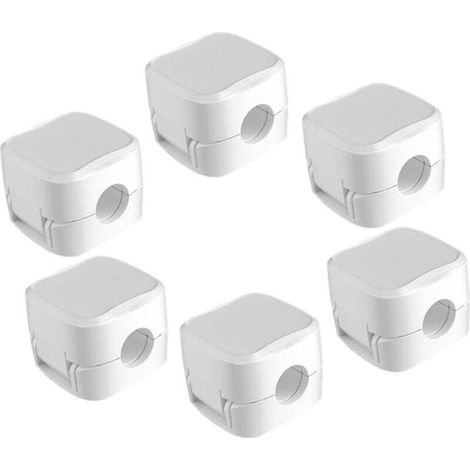 Lot de 6 Clips Auto-Adhésifs pour Câbles Organisateur Magnétique Murale Charge Données (1/4)