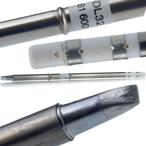 Punta Saldante con Riscaldatore Integrato T12-DL32 – Riscaldamento Rapido, Misurazione Precisa Compatibile con Stazioni Saldanti T12 (1/5)