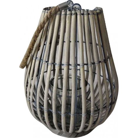 Lanterna Christelle in Vimini Grigio (1/2)