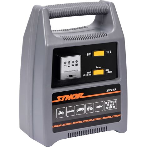 sthor professionale de caricabatteria per auto de, 6 - 12 V, 8 A, 12 - 120 Ah  indicatore LED  carica ottimale  Caricatore de batteria de avviamento (1/4)