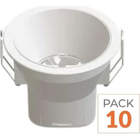 Spot LED Encastrable 9W IP44 Dimmable Blanc CCT Ø85mm - 3000K/4000K/6500K - Pack de 10 - SILAMP (1/2)