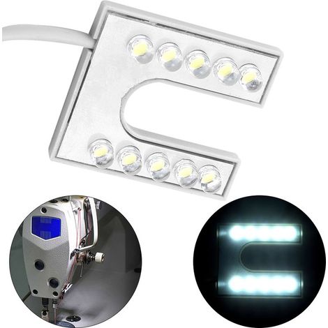 Flexible LED-Schwanenhalslampe mit Magnetfuß für Nähmaschinen, europäischer Stecker 110–265 V (1/5)