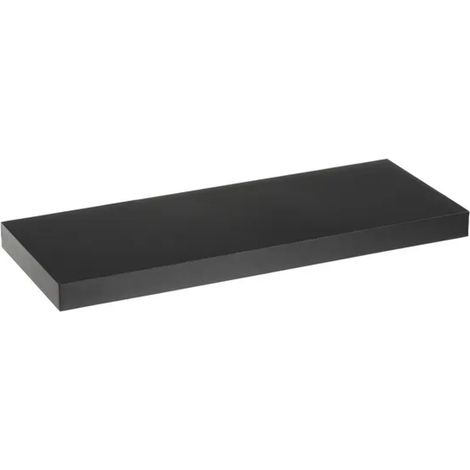 Mensola da Parete Scaffale a Muro MDF Nero 60x23,50x3,80 cm Organizer Minimal (1/4)