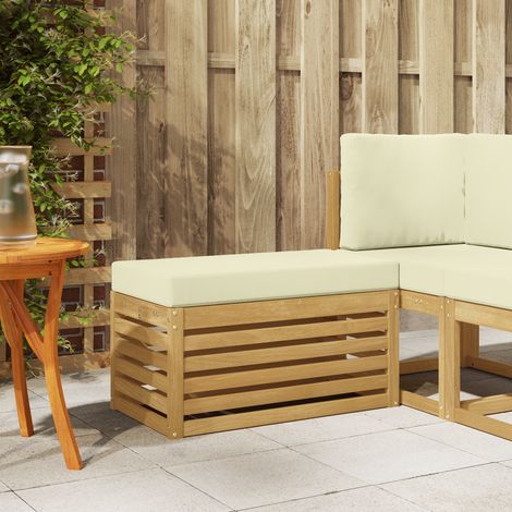 Maison Exclusive - Outdoor Hocker Bank Weiß 80 x 43 x 45 cm Massi (1/4)