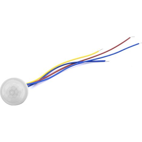 Interrupteur à Capteur Infrarouge, Motion Mini Détecteur de Mouvement PIR 120°, Technologie à 3 Fils pour Lampe à Incandescence, Plafonnier LED, 110-240 V, Portée 3-5 m (1/5)