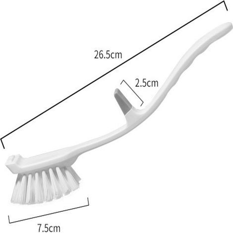 Brosses à récurer à long manche – Lot de 2 – Douces et résistantes aux rayures, adaptées aux égouttoirs à ustensiles de cuisine. (1/5)
