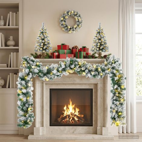 vidaXL Mini Árbol de Navidad 60 cm 100 LED Blanco Cálido PVC Blanco (1/5)
