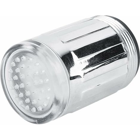 Capteur de température de Robinet d'eau de 3 Couleurs LED, pièce de Rechange de Robinet d'évier de détecteur Thermique changeant de lumière de Couleur pour la Cuisine, la Salle de Bains (1/5)