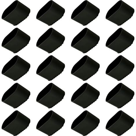 Tappi per gambe di sedia, 20 pezzi. Protezioni per gambe di sedia, protezioni per pavimenti, tappi per piedini, gambe di sedia in plastica, protezioni per pavimenti, tappi protettivi 40x20 mm per tubi