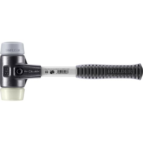 HALDER SIMPLEX TPE-Hammer mittel / Nylon mit verstärktem Tempergussgehäuse und Glasfaserstiel - D=50 mm - 3738.050 (1/5)