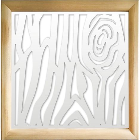 WOOD - Moduli Decorativi in Legno e PVC - Colore: bianco - Misura: 48x48 cm (1/4)