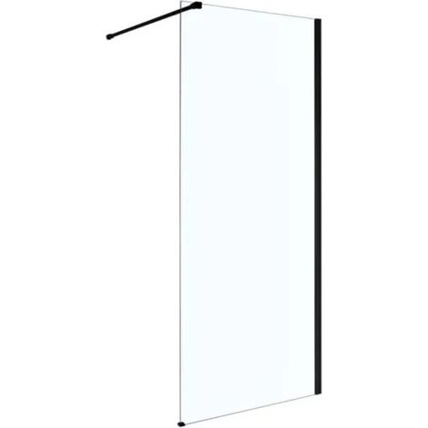 [JAMAIS UTILISE] Paroi de Douche Droite 120cm ALTERNA Concerto Walk Profilés Noir Mat - 7603021 (1/4)