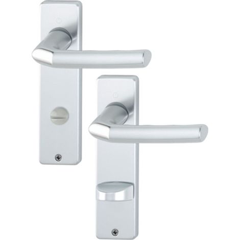 Set di maniglie corte Birm.1117/202KP alluminio F1 SK/OL maniglia angolare con pulsante (1/3)