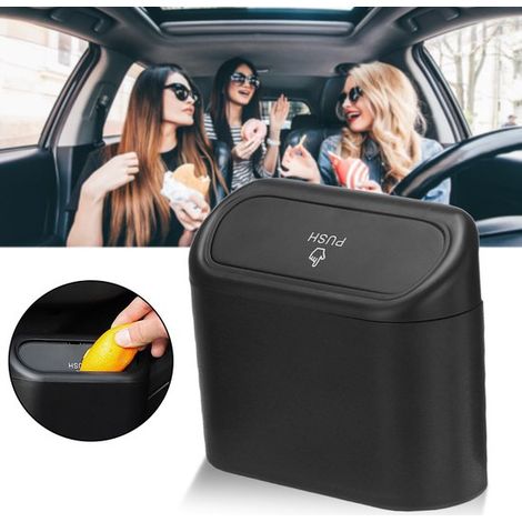 Cestino per auto da 1 litro, portatile, universale per auto e furgoni, con sacchetti per la spazzatura, organizer per sacchetti antipolvere. (1/5)