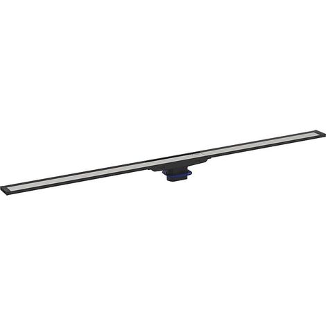Canivelle de douche Cleanline20 300-900mm, cadre inox revetement noir  Couleur bonde de douche: Polissage électrolytique