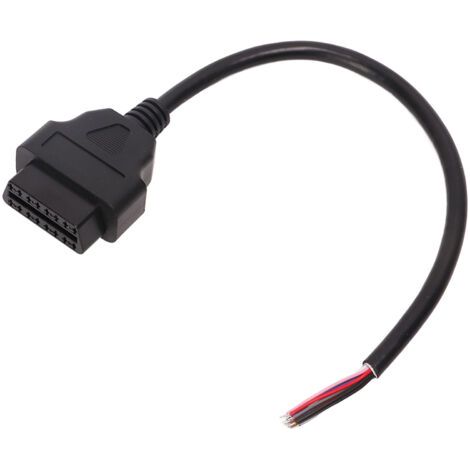 Confezione da 3 adattatori per cavo OBD2, 30 cm, connettore maschio a 16 pin a filo nudo colorato per diagnostica automobilistica (1/5)