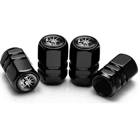 4 pièces de couvercles de valve de voiture personnalisés Statue de la Liberté - noirs, couvercles de valve de voiture en métal, adaptés à différents modèles, accessoires de pneus (1/3)