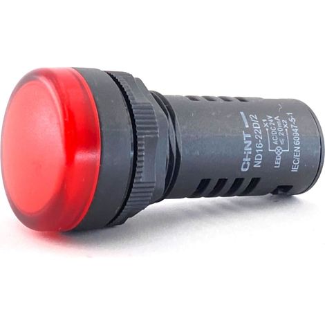Spia led monoblocco testa rossa 24VCC Chint