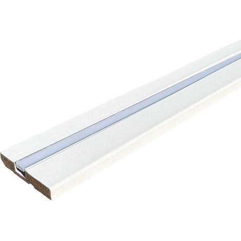 Lot de 5 plinthes LED en MDF prépeint blanc, L.2,44 m x H.7,8 cm, Ep.14 mm