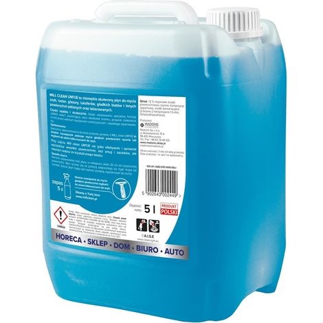 Mill clean Reinigungsflüssigkeit für Fenster, Glas, Spiegel, Fliesen 5 l