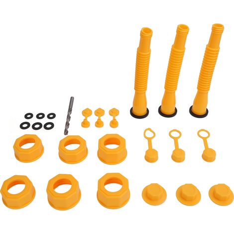 [JAMAIS UTILISÉ]jeux de tuyaux flexibles, couvercles d'aération et buses de rechange pour bidon d'essence (pour réservoirs de 1, 2, 5 et 10 gallons). (1/5)