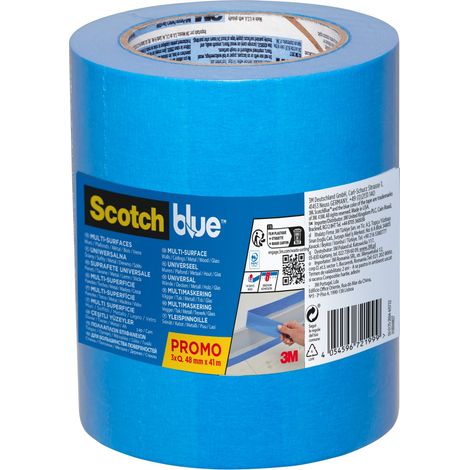 2 lots de 3 rubans de masquage Multi-Surfaces ScotchBlue™, 48 mm x 41 m, soit 6 Rouleaux, 100% PEFC, SGSCH-PEFC-COC-110078