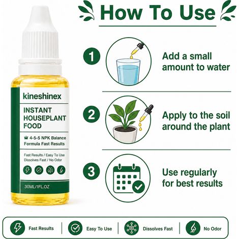 Kineshinex Plant Rooting Stimulating Nutrient Solution for Cuttings and Transplants - Concentrated Rooting Solution for Rapid Root Development and Strong Root Growth (1/5)