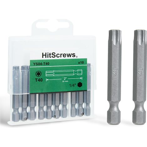 Magnetique Embouts Visseuse Torx T40 50mm 10 Pièces (1/5)