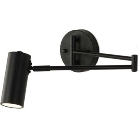 Aplique de pared plegable y creativo, aplique decorativo de pared, luz cálida de 5W (negro) (1/5)