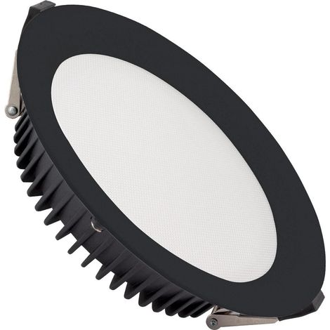 Downlight LED 40W Circolare  Aero 130 lm/W Microprismatico  Foro Ø 200 mm Nero 2700K - 3000K - 4000K Selezionabile (Caldo-Naturale) (1/3)