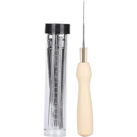 Wool Felting Tool Kit Wood Handle Stainless Steel Felting Needles Felting Supplies (Black Bottle) (1/5)
