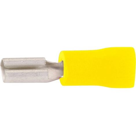 Cosse clip 2.8 mm x 0.5 mm Vogt Verbindungstechnik 389805 180 ° partiellement isolé jaune 1 pc(s) D24744 (1/4)