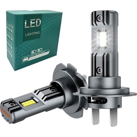 Lampadine LED H7, chip CSP, temperatura colore 6500K, luminosità 500%, lampadine LED H7 per auto, adatte per fari abbaglianti e anabbaglianti, lampadine esterne (2 lampadine). (1/5)