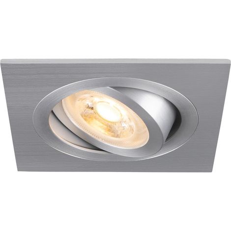Spot encastré NEW TRIA® 75 intérieur carré orientable alu GU10 10W IP 20 - SLV - 1007379 (1/3)