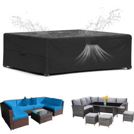 Gartenmöbel Abdeckung wasserdicht UV beständig reißfest 213x132x74cm (1/5)