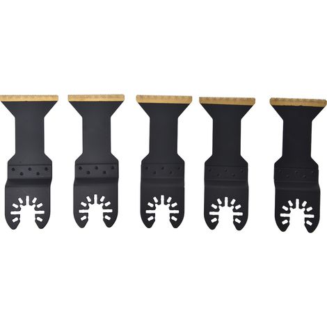 Lot de 5 lames oscillantes universelles H allongées bimétal titane 1-3/4 po (1/5)