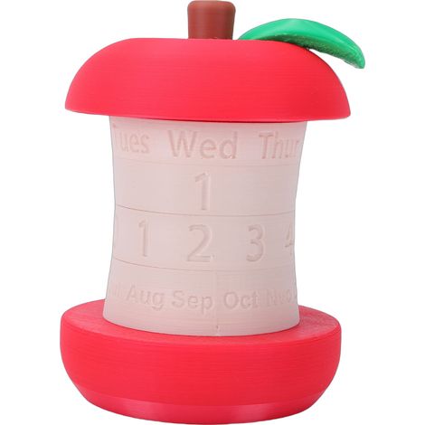 Calendrier perpétuel rotatif, ornement de bureau rotatif en forme de cœur de pomme. (1/5)