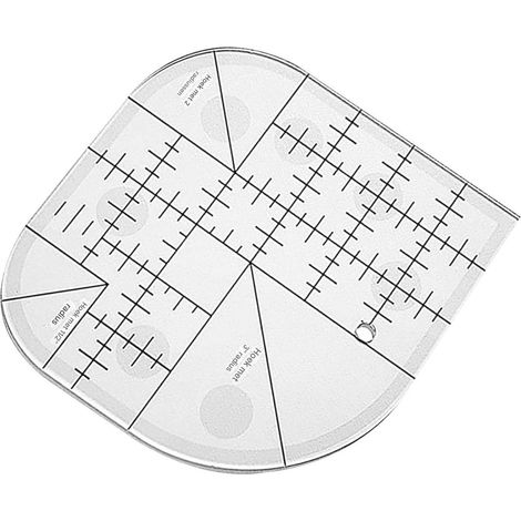 Règle Courbée - Règle Carrée En Plastique - Pour Patchwork Et Couture - 45° Et 90° Graduée - 1 Pièce