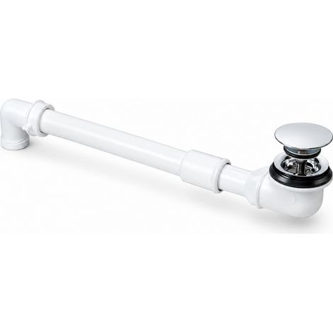 Bonde de lavabo gain de place fermeture à pression laiton chromé, 33x42 (1"1/4) (1/2)