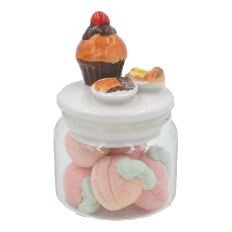 Brattolo Contenitore Dolcetto in vetro e Tappo in Ceramica (1/2)