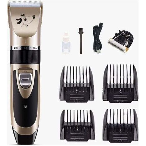 Professionelle Hundeschermaschine für langes, dickes Fell, leises, wiederaufladbares elektrisches Hunde- und Katzenschermaschinen-Set